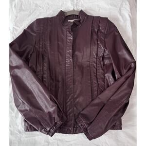 Vintage Oxblood leather moto Jacket By G III.